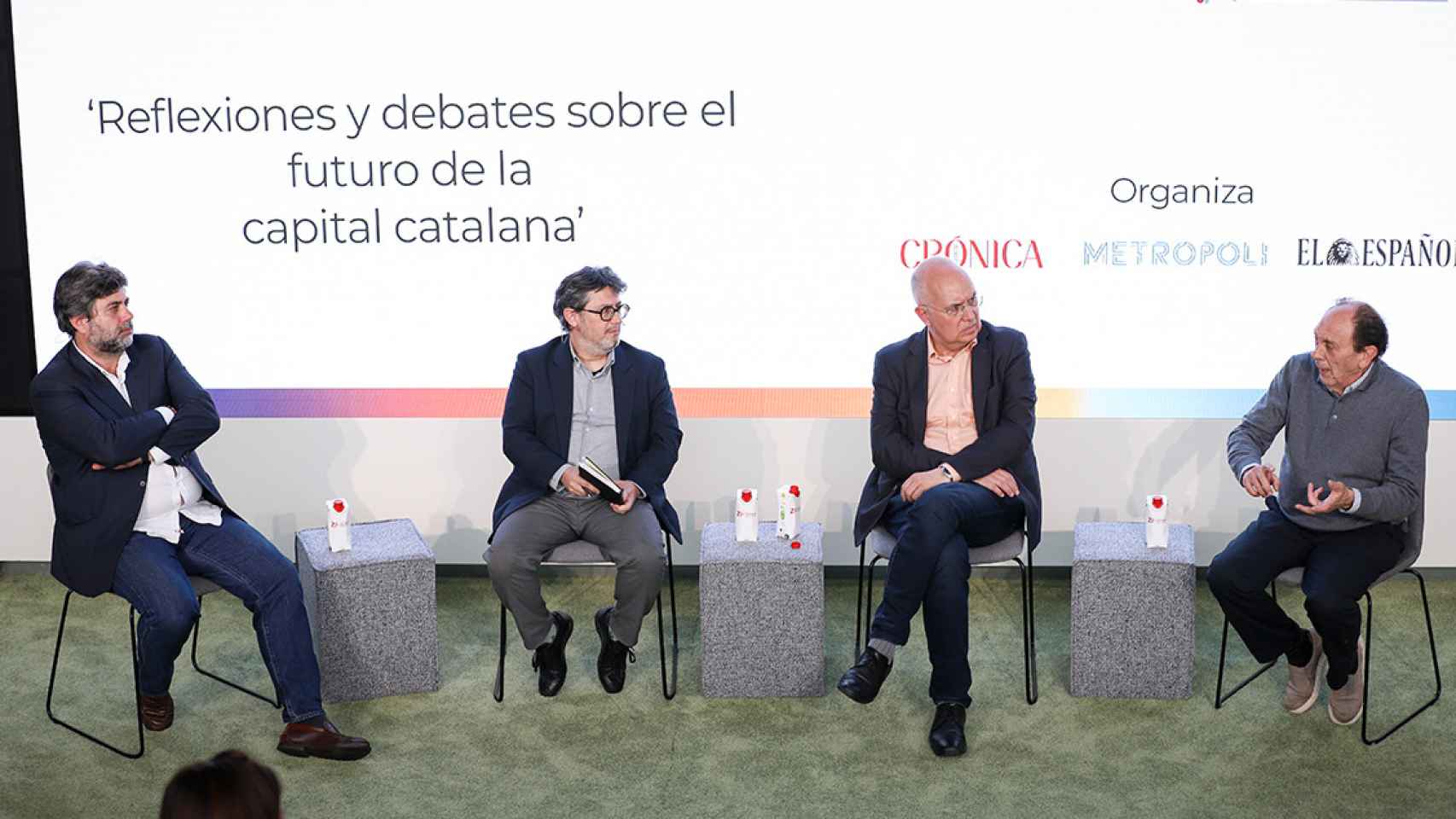 Protagonistas de la mesa redonda sobre la nostalgia de la Barcelona del 'boom' latinoamericano en la segunda jornada del foro 'Desperta BCN!' / GALA ESPÍN