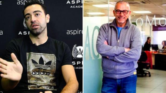 El futbolista Xavi Hernández y el empresario Livio Lo Monaco.