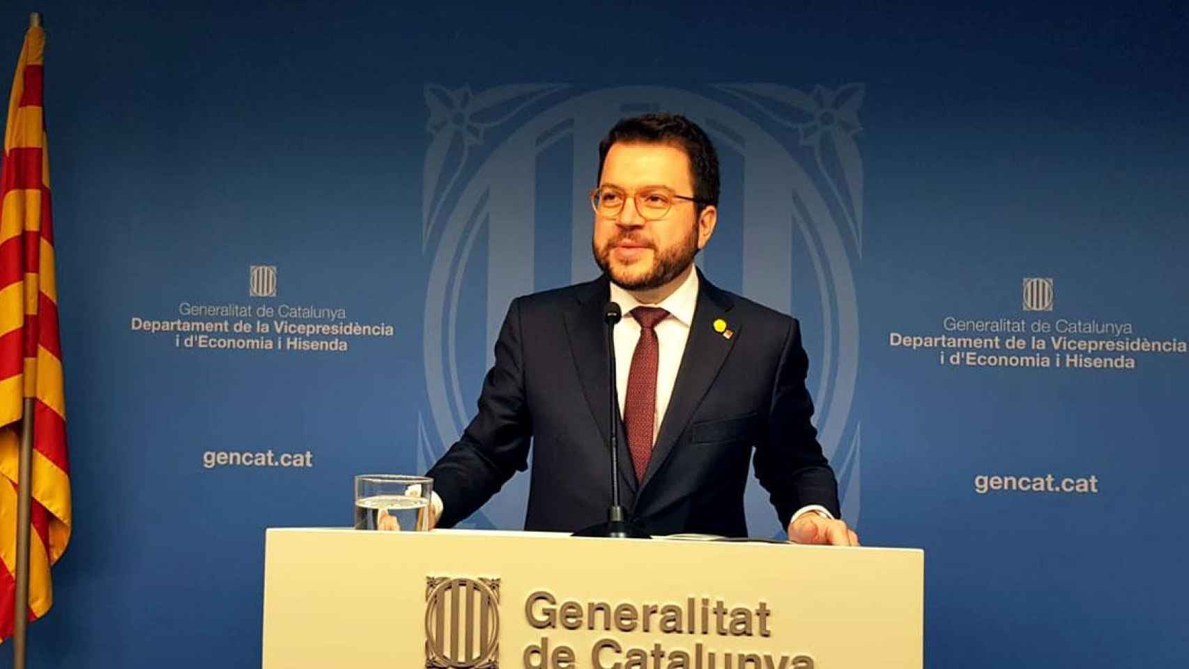 Pere Aragonès, durante la presentación de los Presupuestos de la Generalitat de 2020 / CG