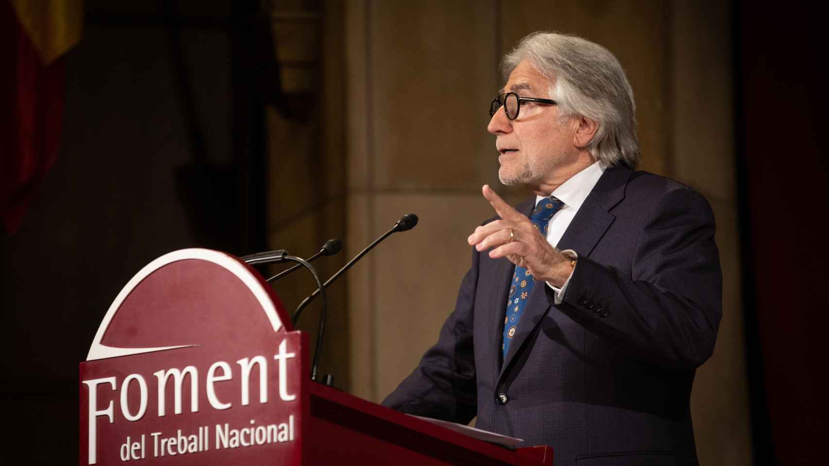 El presidente de Foment de Treball, Josep Sánchez Llibre, durante una intervención pública / EUROPA PRESS