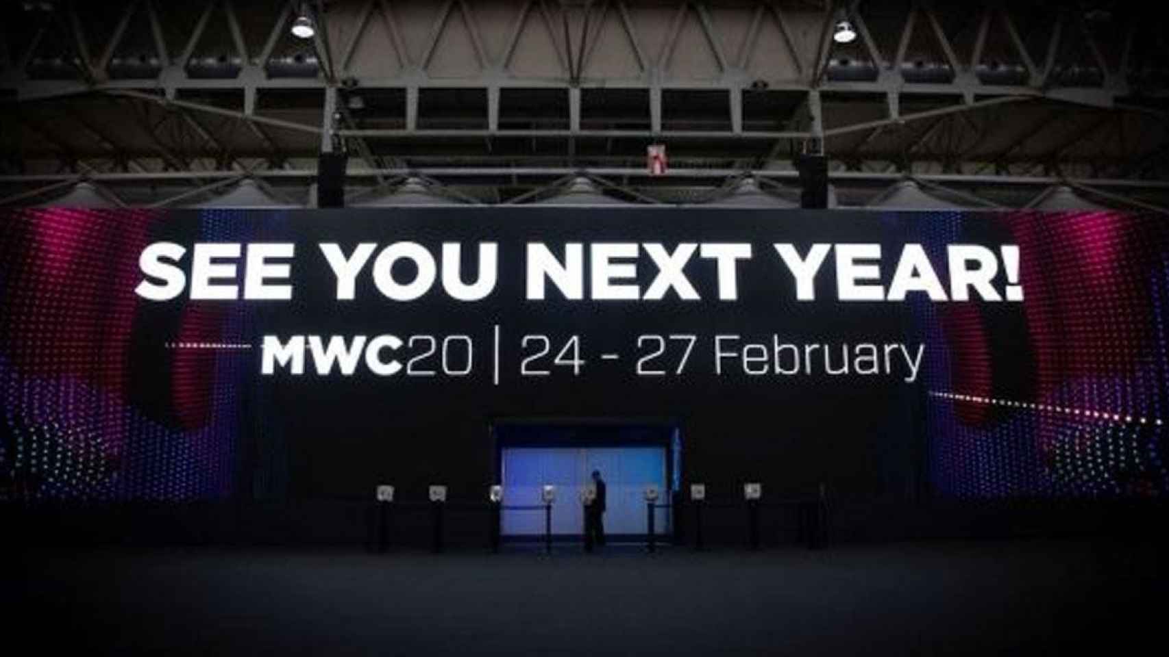 Panel del Mobile World Congress con la fecha de su edición 2020 / EUROPA PRESS