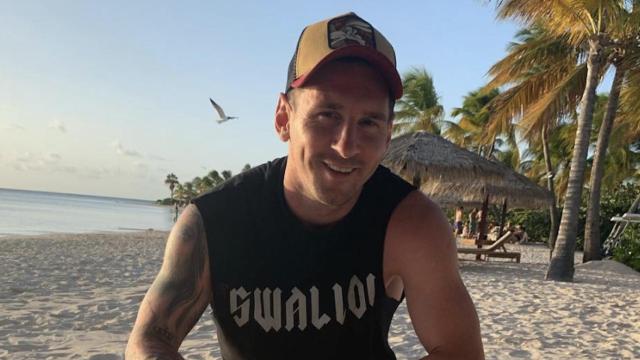 Una foto de Leo Messi durante sus vacaciones en Antigua y Barbuda / Instagram