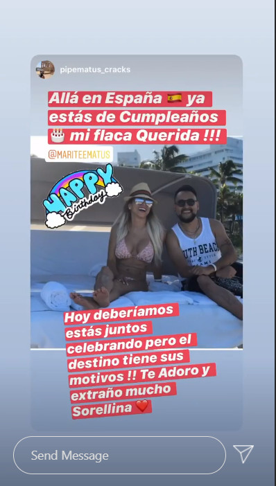 Felicitación a Marité Matus por su cumpleaños / Instagram