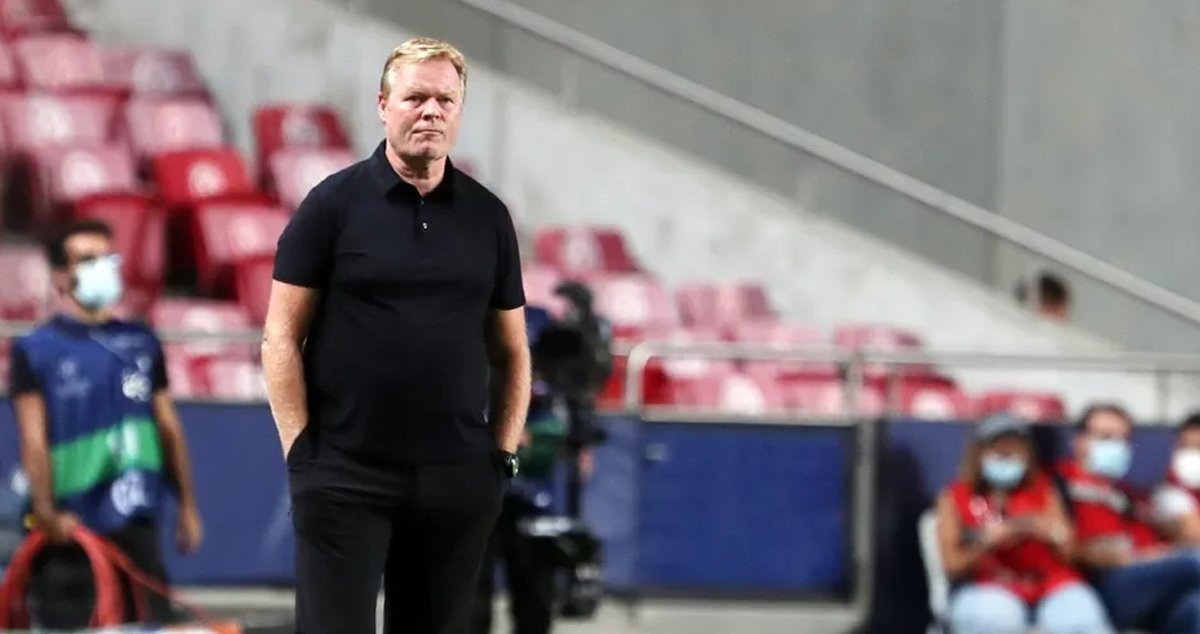 Ronald Koeman, en un partido de la temporada 2021-22 / EFE