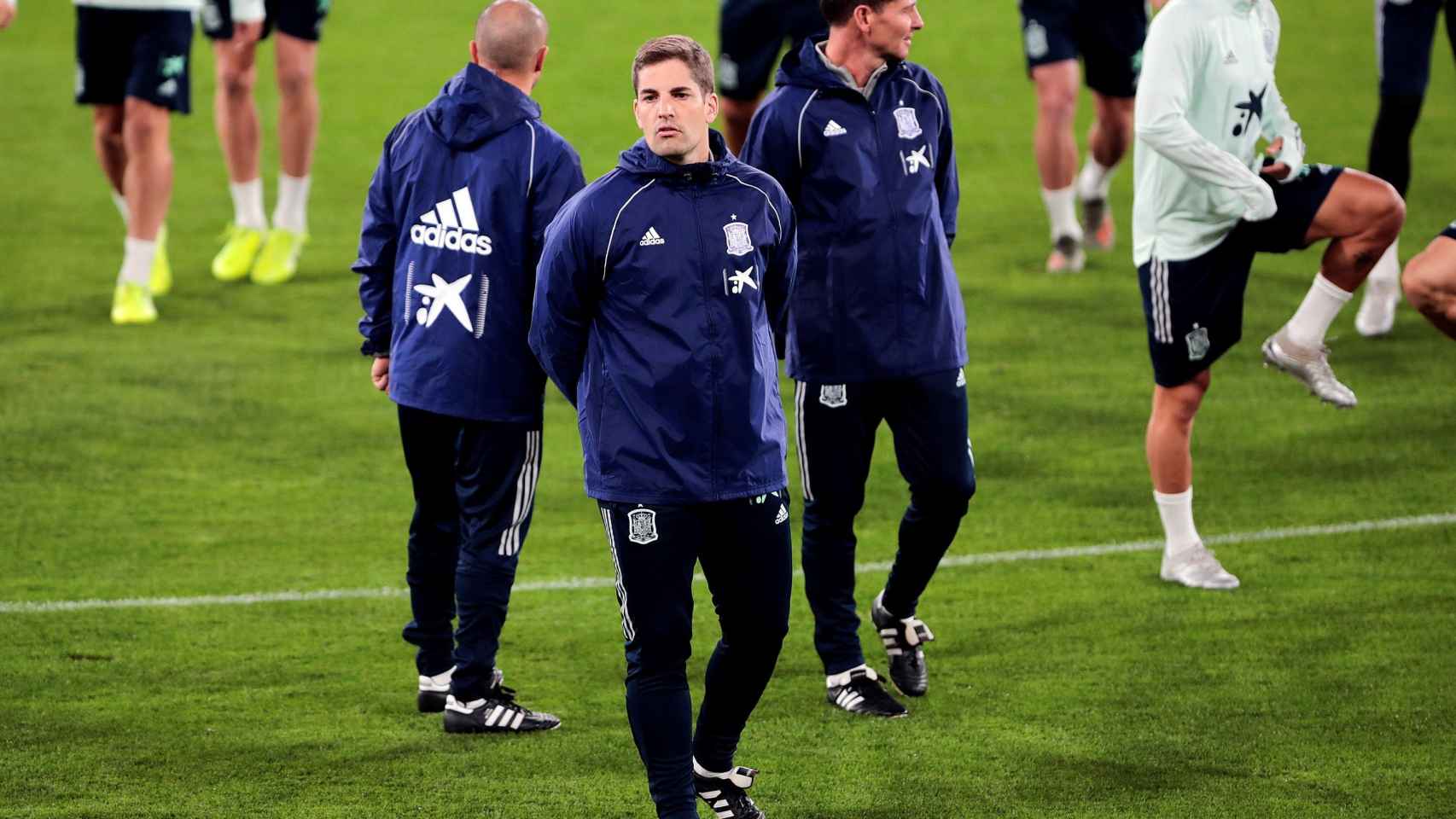 Robert Moreno entrenando a la selección española / EFE