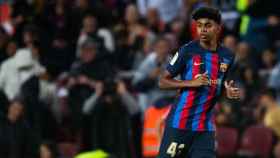 Lamine Yamal, en su debut oficial con el primer equipo del Barça / FCB