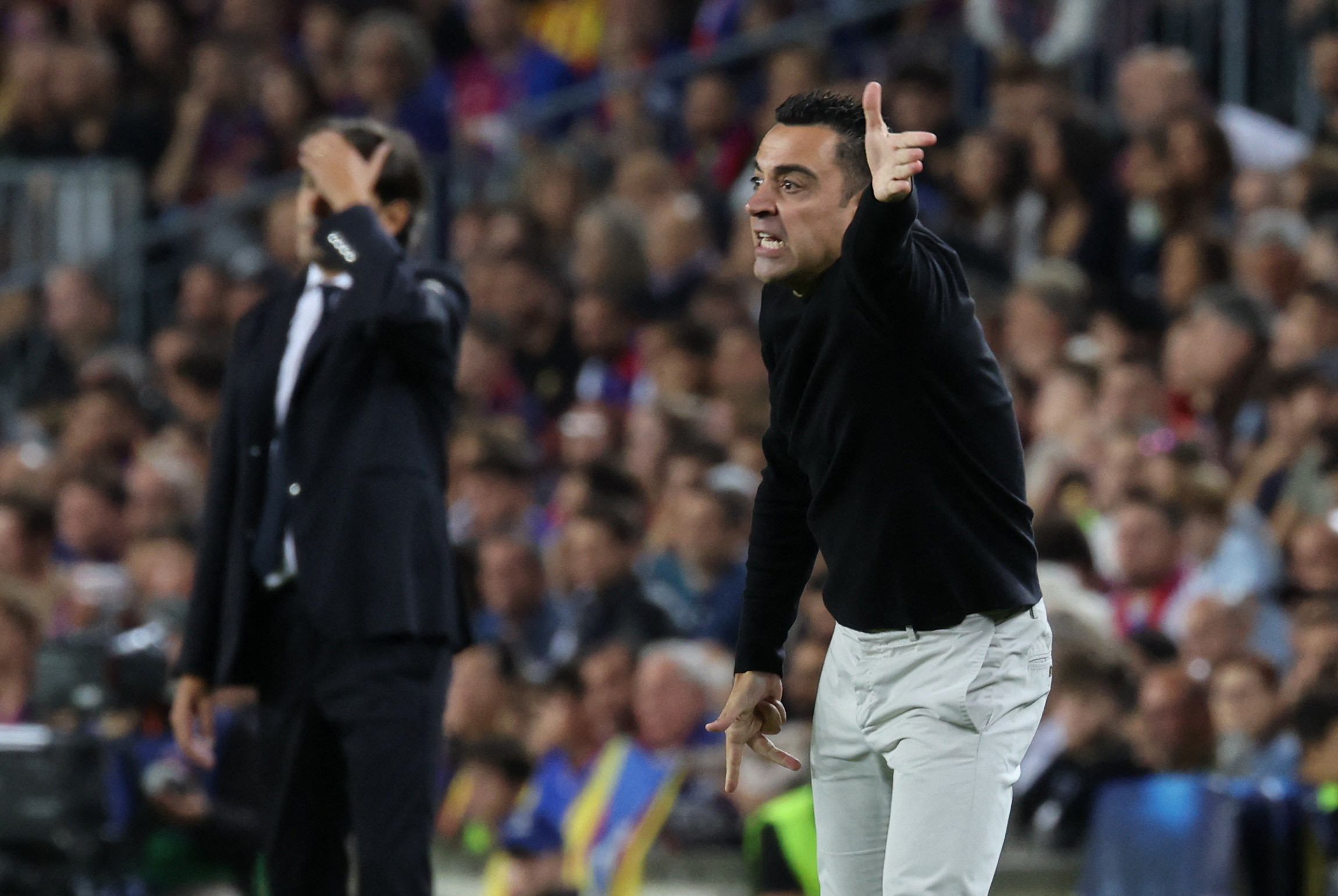 Xavi durante el Barça-Inter / REDES