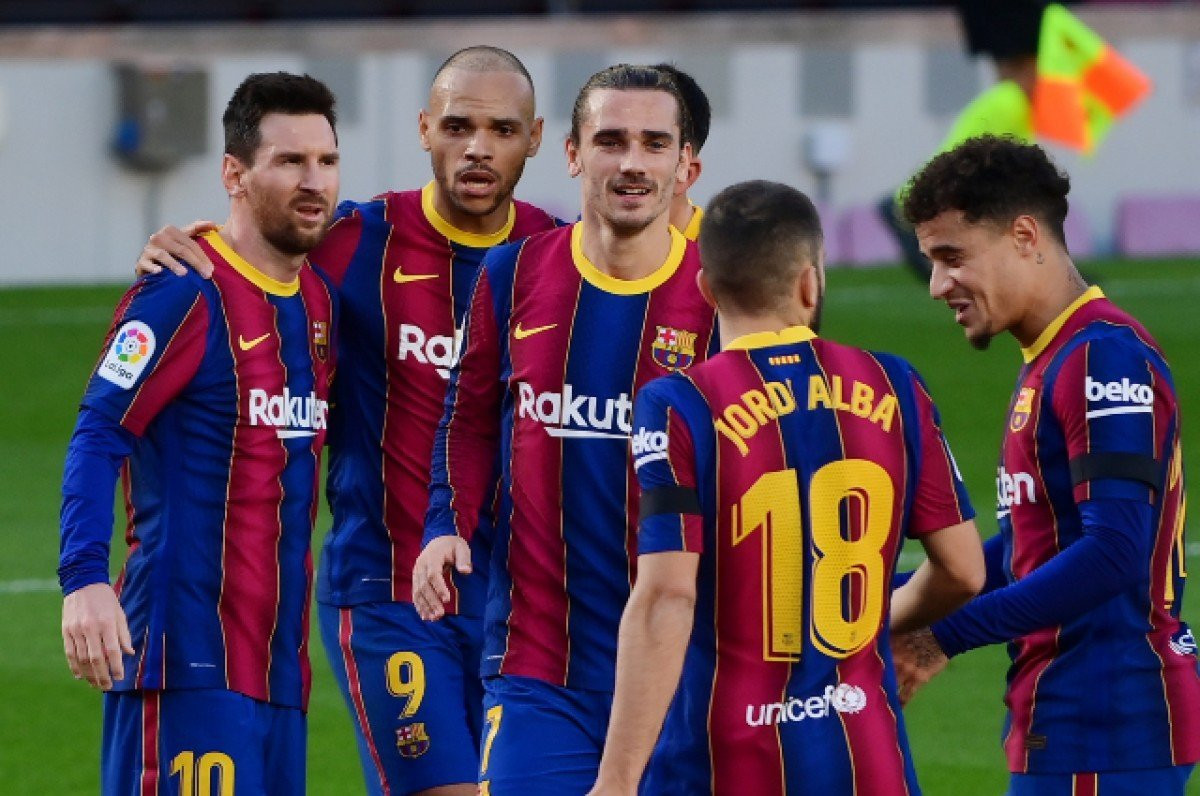 Los jugadores del Barça celebran un gol / EFE