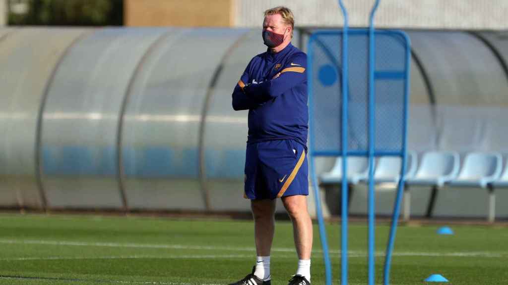 Ronald Koeman en un entrenamiento del Barça / FC Barcelona