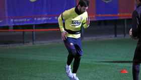 Leo Messi, en un entrenamiento con el Barça / FC Barcelona