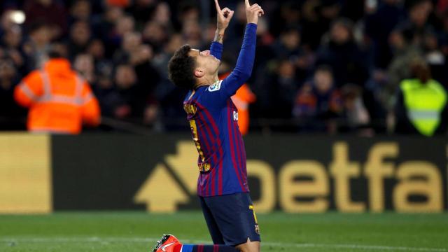 Philippe Coutinho celebra un gol con el FC Barcelona / EFE
