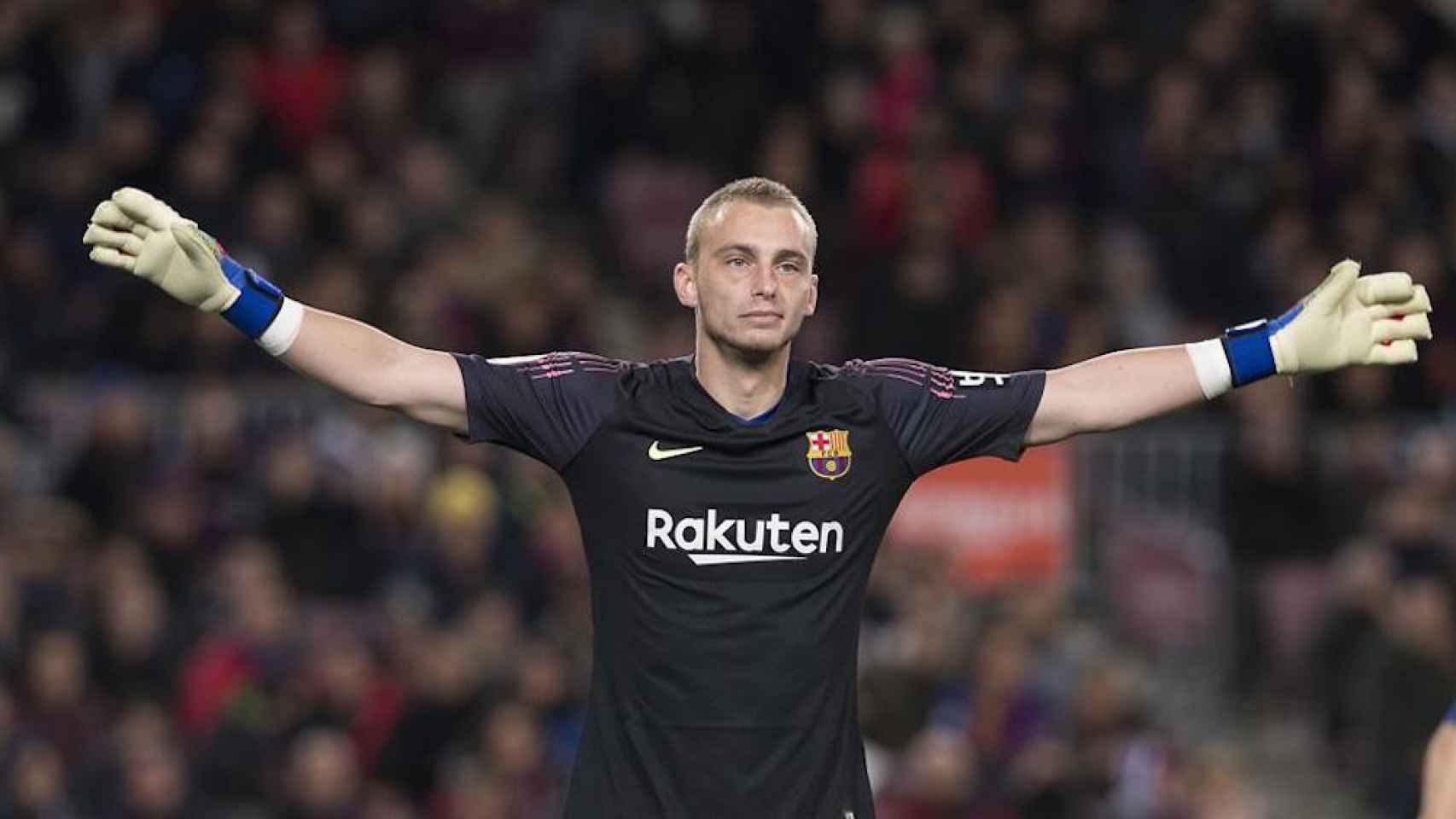 Una foto de Jasper Cillessen durante un partido del Barça / Twitter