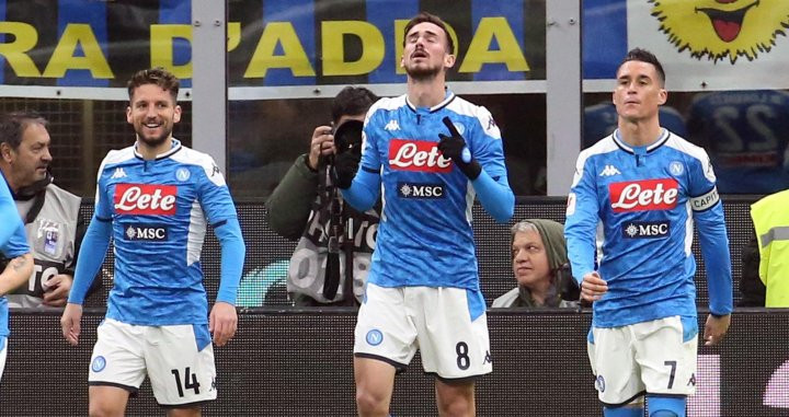 Fabián Ruiz celebrando su gol contra el Inter / EFE