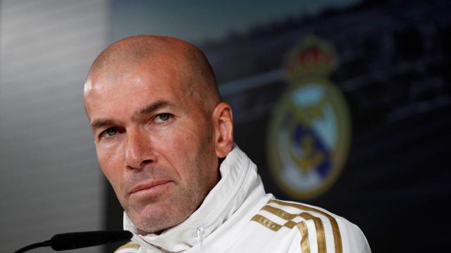 Zidane en una rueda de prensa con el Real Madrid / EFE