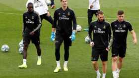 Los jugadores del Real Madrid en un entrenamiento / EFE