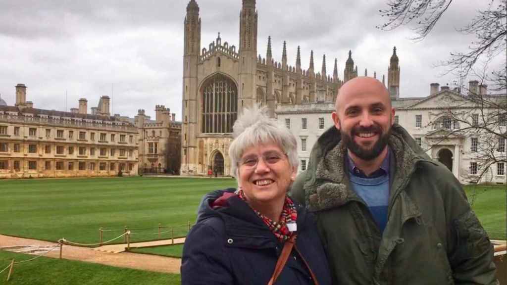 Jordi Graupera y Clara Ponsatí en una imagen compartida en su Twitter