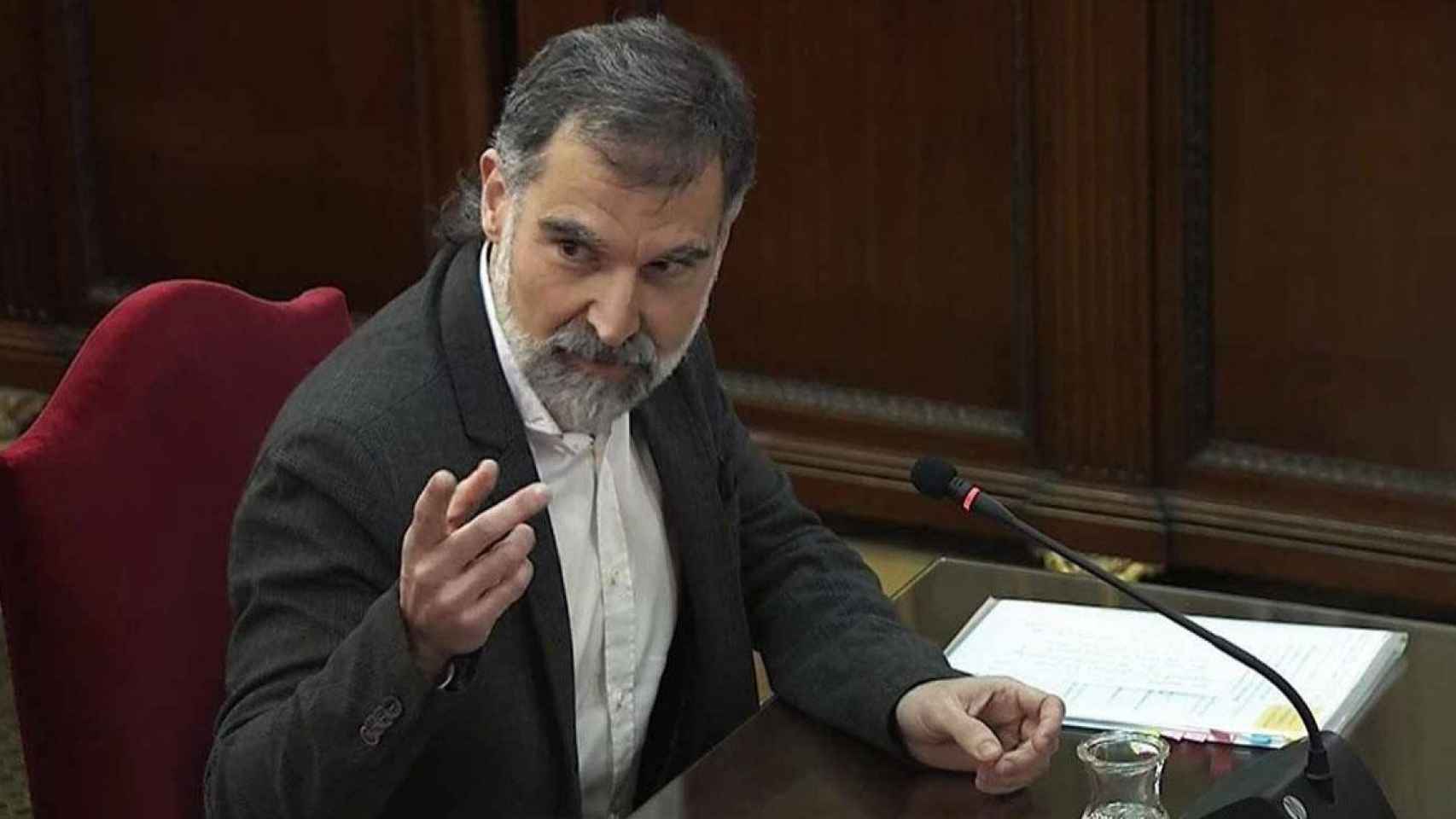 Jordi Cuixart, presidente de Òmnium Cultural, durante el juicio del 'procés' / EFE