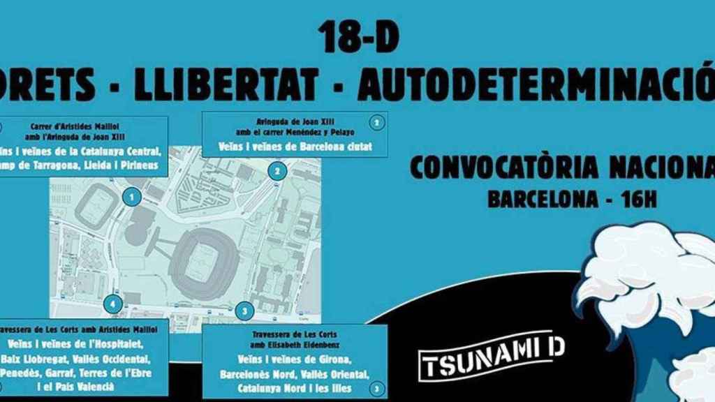 Convocatoria de Tsunami Democràtic para El Clásico del miércoles 18 de diciembre / TSUNAMI