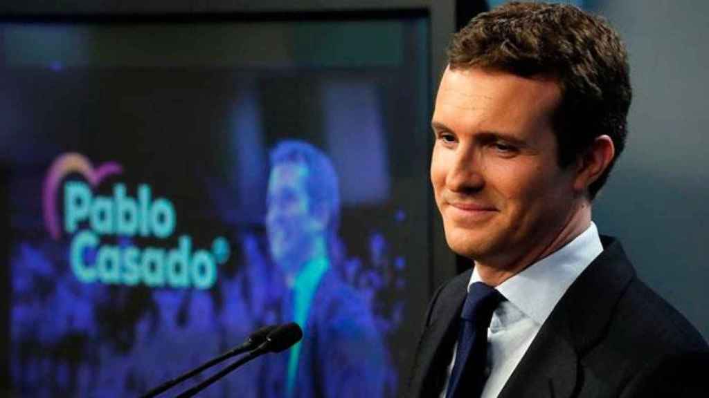 El líder del PP, Pablo Casado, valora el avance electoral de Pedro Sánchez / EFE