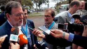 El presidente del Gobierno y del Partido Popular, Mariano Rajoy, en la escuela de invierno de la formación en Canarias / EFE