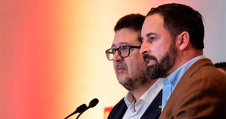 Los dirigentes de Vox Francisco Serrano y Santiago Abascal / EFE