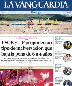 Portada de La Vanguardia, 11 de diciembre de 2022