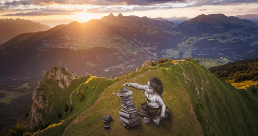 Arte biodegradable en Suiza / VALENTIN FLAURAUD - EFE