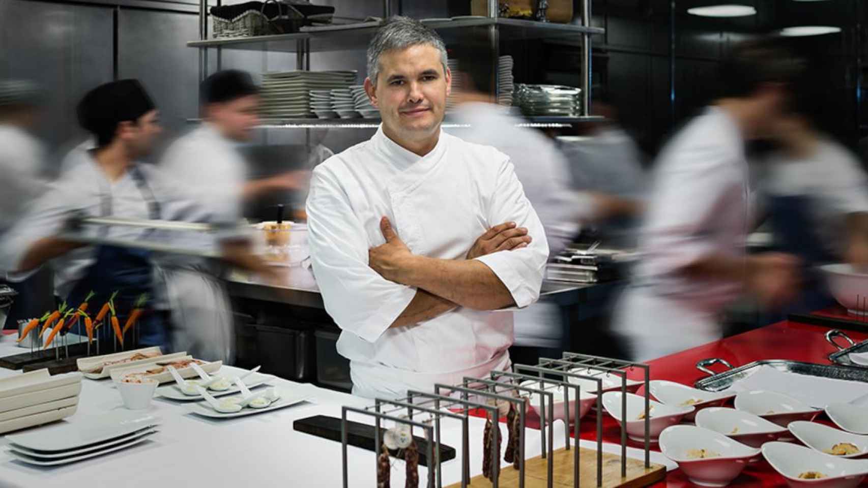 El cocinero Nandu Jubany en una de sus cocinas / CAN JUBANY