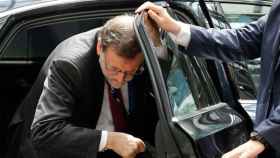 El presidente del Gobierno en funciones, Mariano Rajoy, acudiendo al Consejo Europeo esta semana.