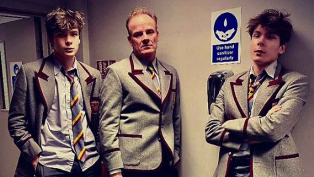 Alistair Petrie con su dos hijos, Cal y Brodie Petrie / @petriealistair