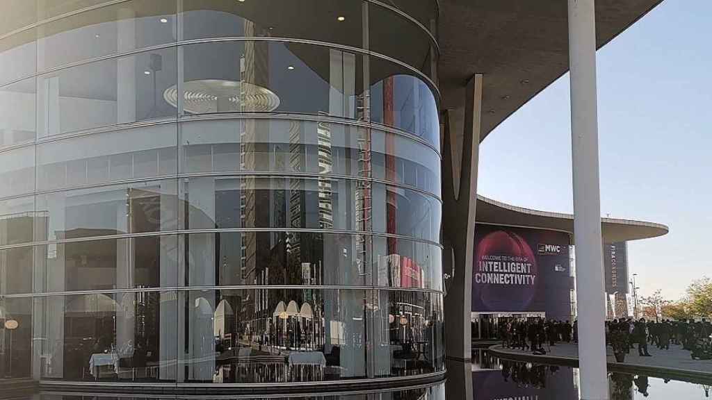 Vista exterior de la Fira durante el MWC 2019, donde se celebrará el MWC 2021 / NOELIA HONTORIA