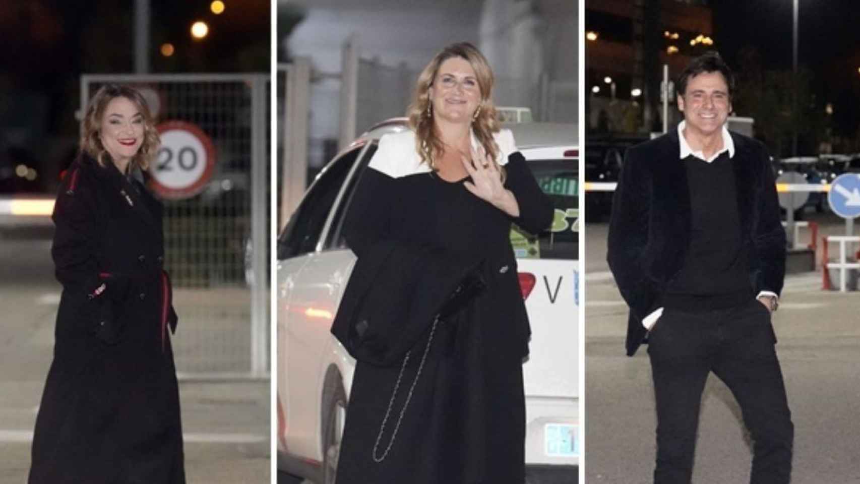 Toñi Moreno, Carlota Corredera e Ion Aramendi en la cena de empresa de Telecinco / EP