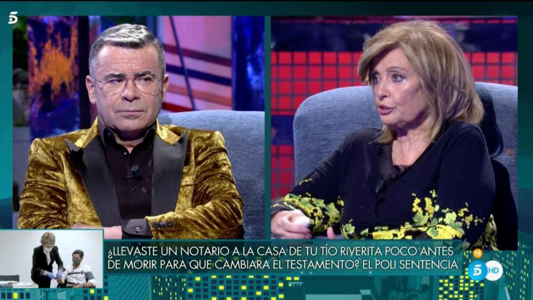 María Teresa Campos se reencuentra con Jorge Javier Vázquez / MEDIASET