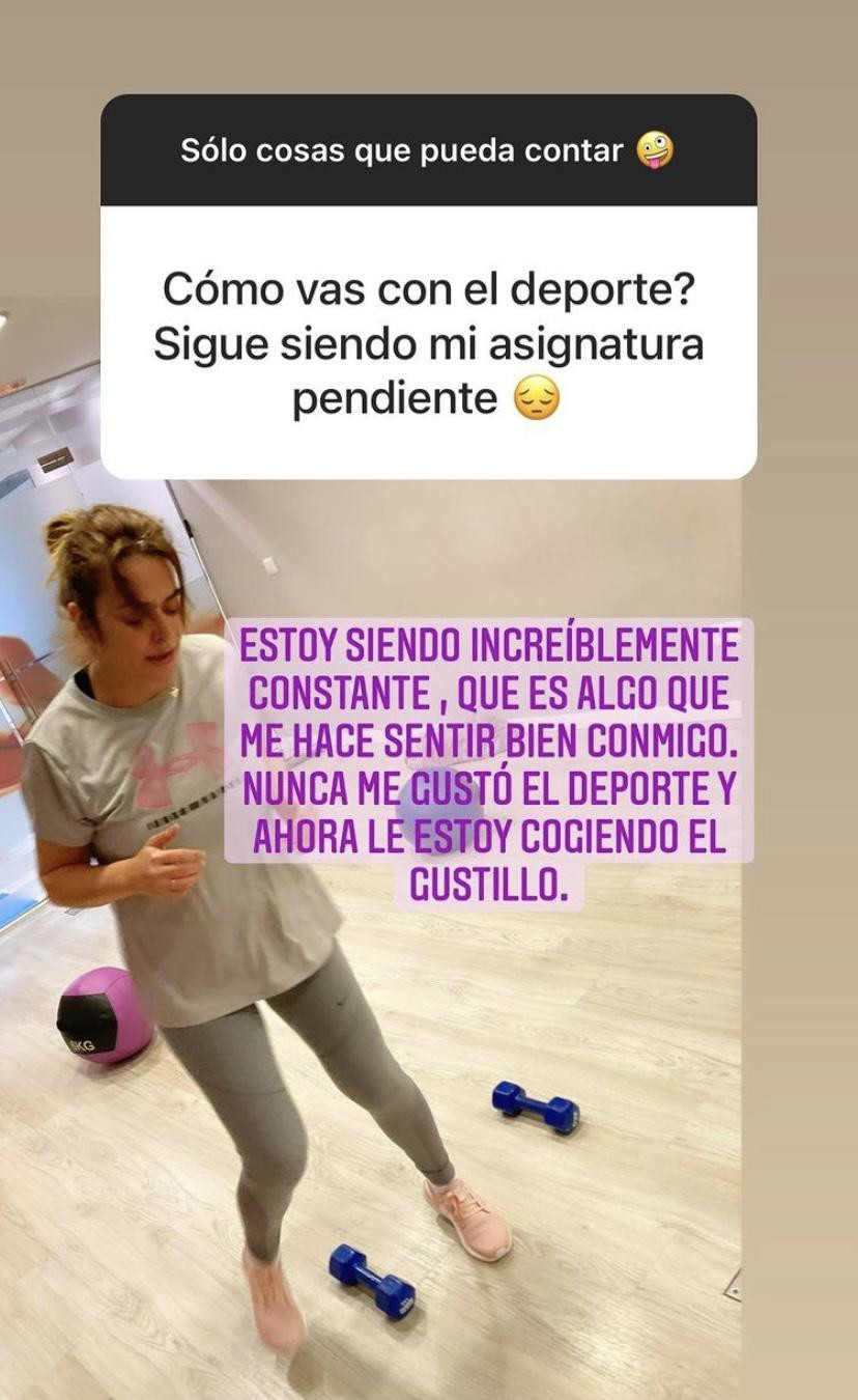 Toñi Moreno haciendo deporte / INSTAGRAM