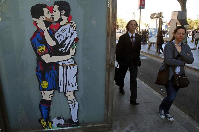 Leo Messi Cristiano Ronaldo beso