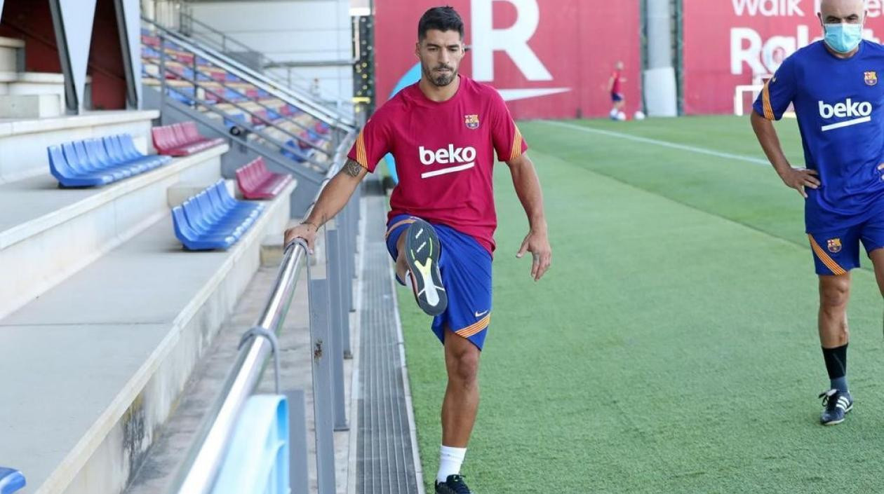 Luis Suárez, en un entrenamiento del Barça | FCB