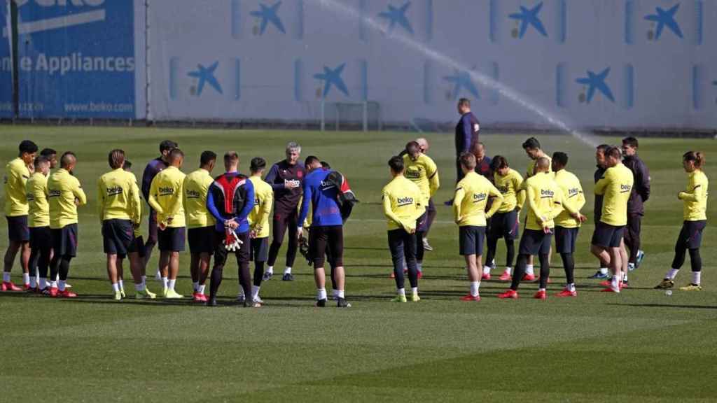 Una imagen de archivo de un entrenamiento del Barça / FC Barcelona