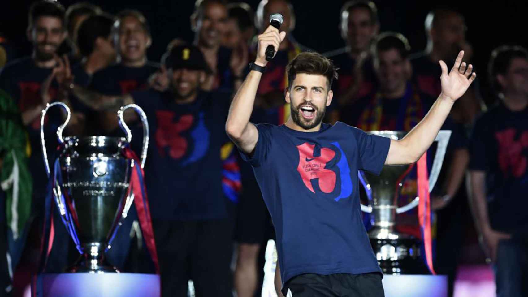 Gerard Piqué, celebrando un título de Liga en una imagen de archivo / REDES