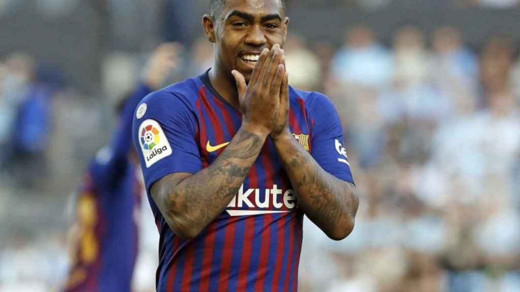 Una foto de Malcom Oliveira durante el partido ante el Celta de Vigo / FCB