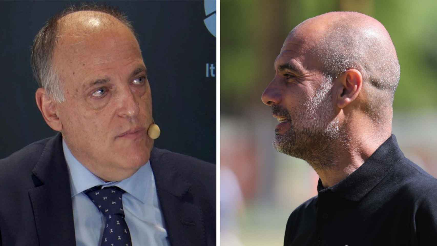 Tebas y Guardiola en un fotomontaje / Culemanía