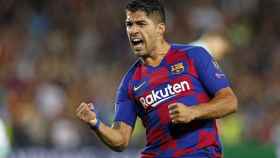 Luis Suárez, celebrando un gol con el Barça | EFE