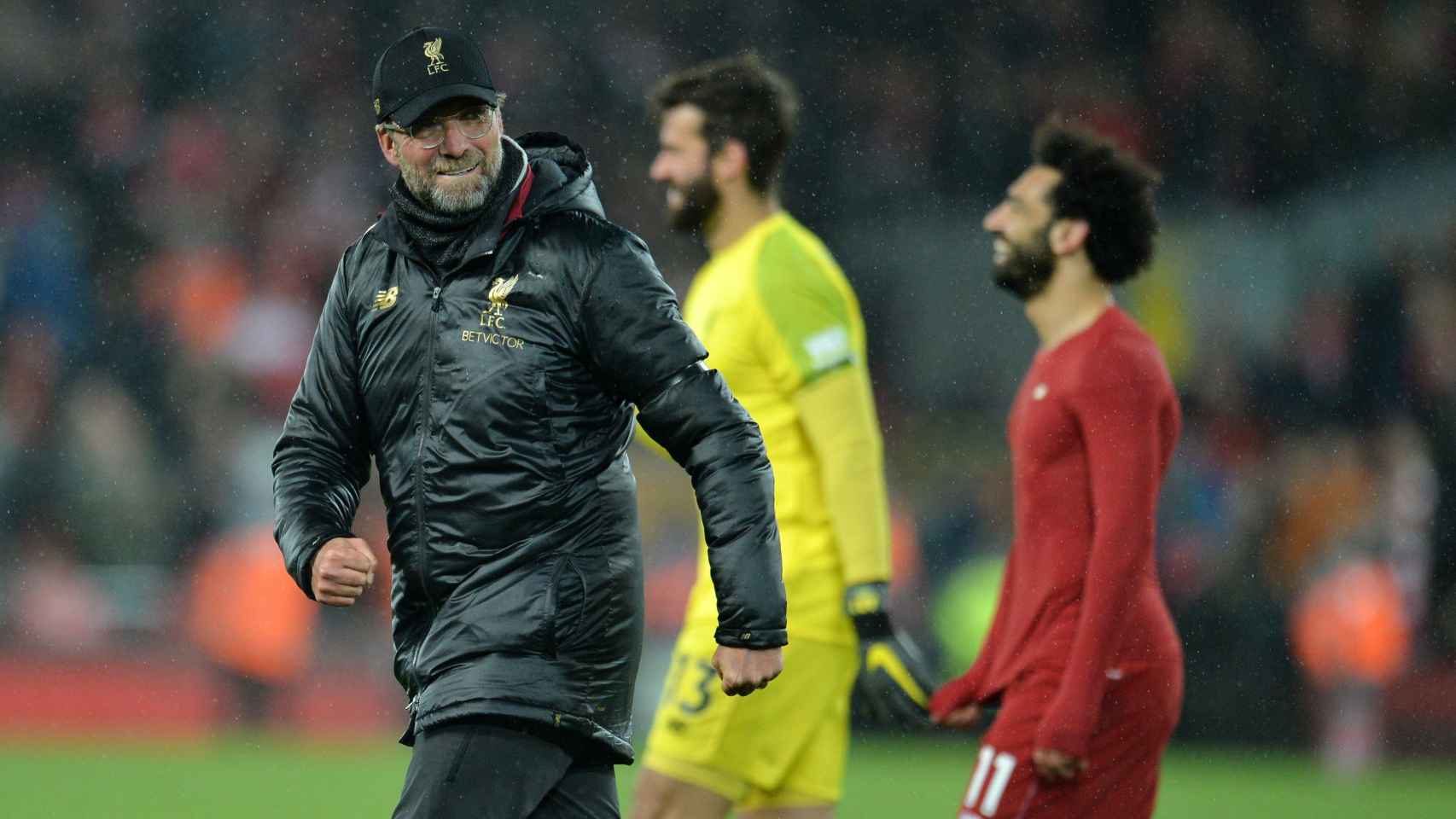 Klopp y Salah en el último partido del Liverpool en Anfield / EFE