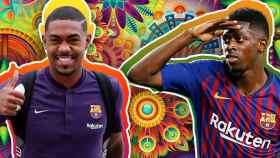 El reto de Malcom y Dembelé / FOTOMONTAJE DE CULEMANÍA