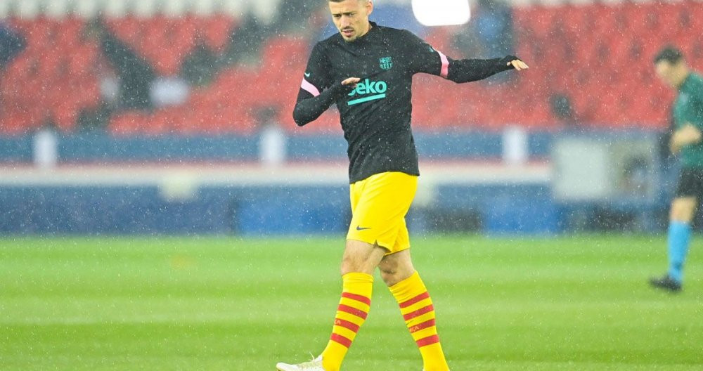 Lenglet en un entrenamiento del Barça / EFE