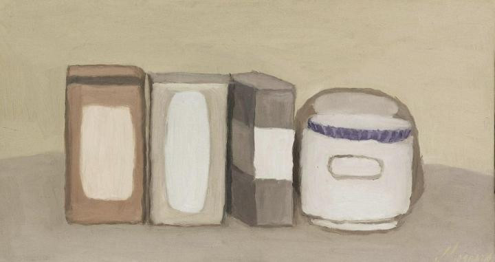 Naturaleza muerta’ (1944), de la Colección Nahmad. GIORGIO MORANDI, VEGAP, BILBAO, 2019