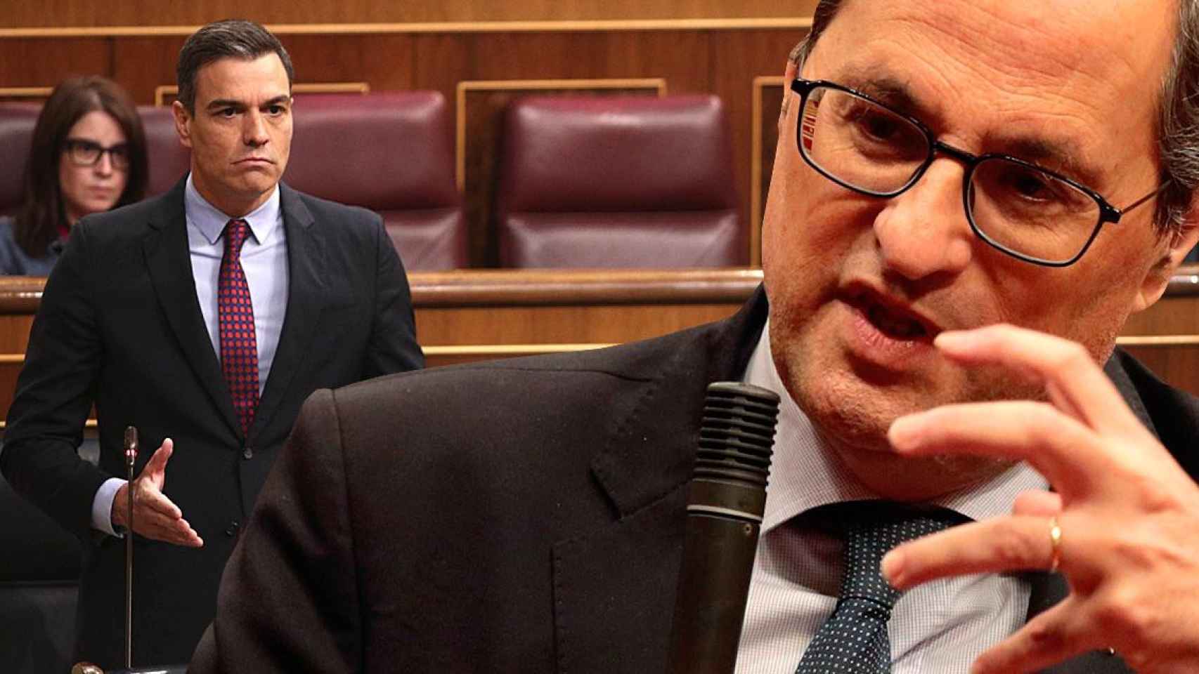 Quim Torra y Pedro Sánchez / FOTOMONTAJE CG