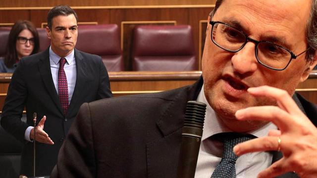 Quim Torra y Pedro Sánchez / FOTOMONTAJE CG