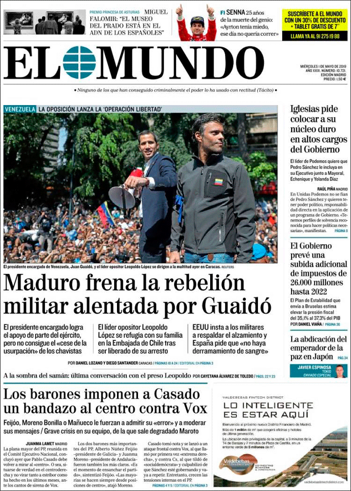 portada el mundo primero mayo