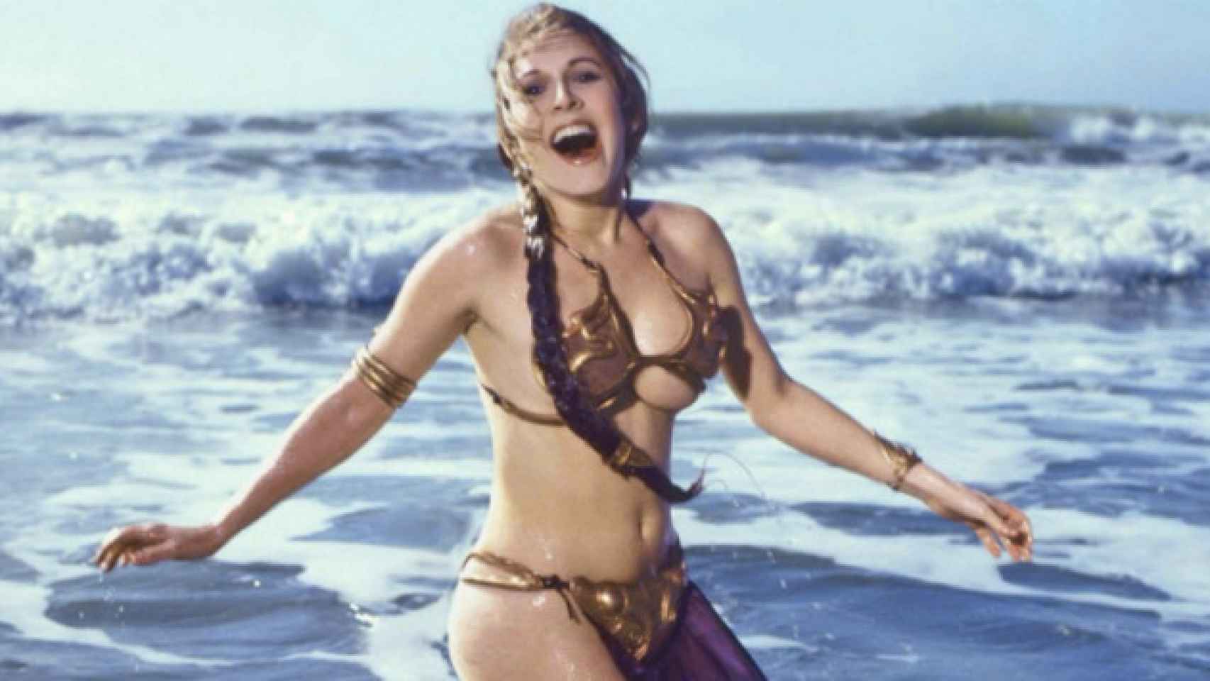 Una imagen de Carrie Fisher parecida a la que ha compartido Santiago Segura en Twitter