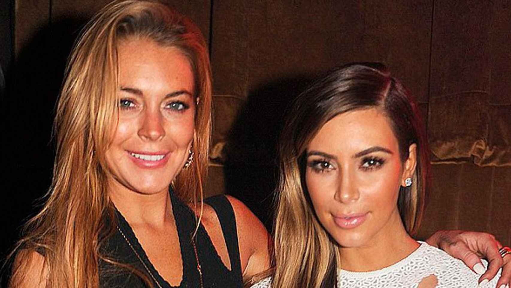 Lindsay Lohan y Kim Kardashian juntas, en una imagen de archivo / CD